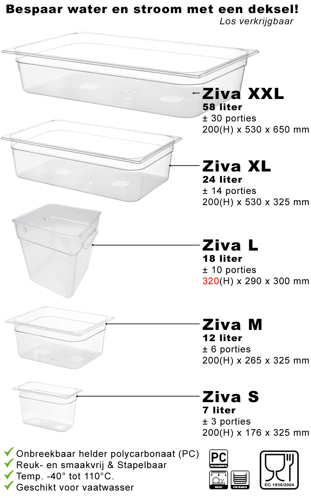 Anova Nano + Ziva OneTouch + 7 liter waterbak bundel