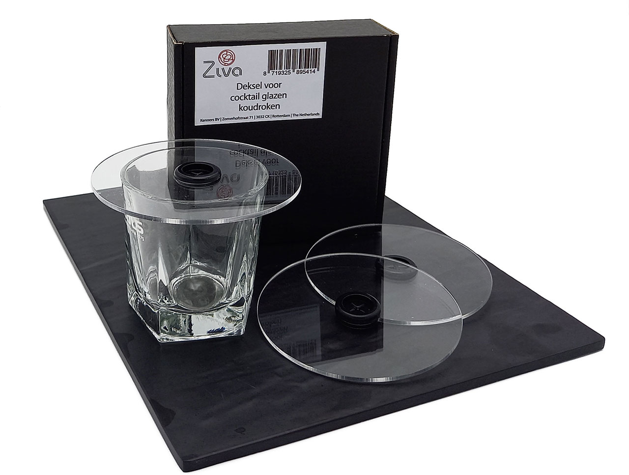 Ziva lid for cocktail glasses (cold smoking) - 3 pcs