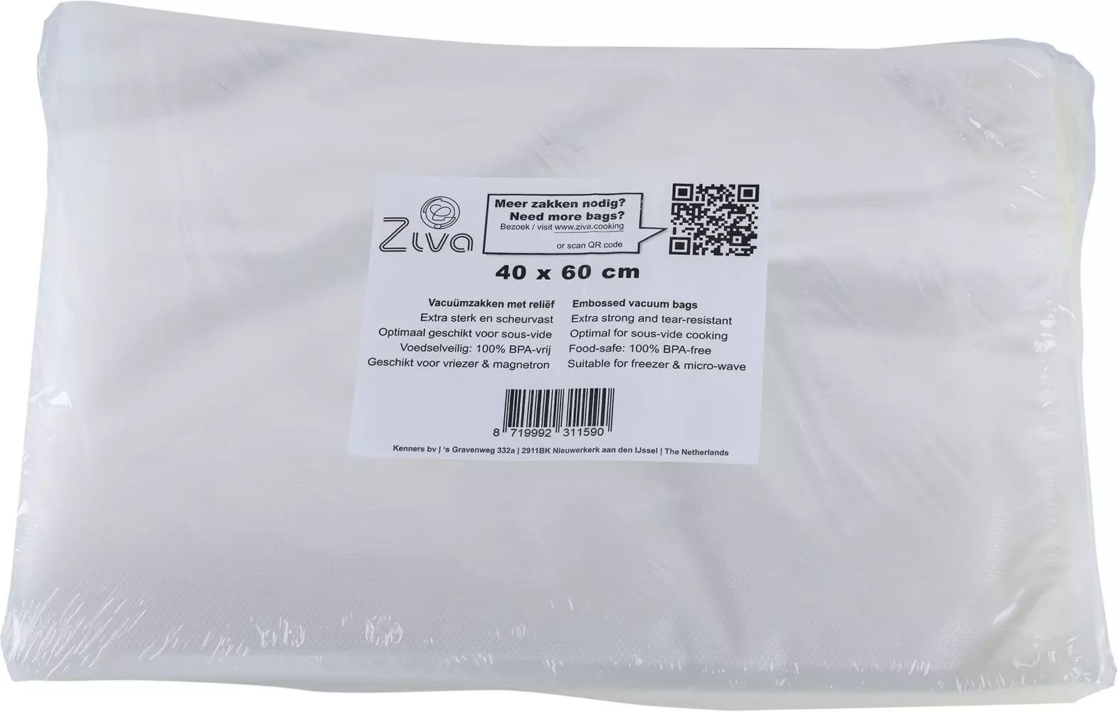 Ziva Sous-Vide Vakuumbeutel Relief XLarge 40x60cm (50 Stück)