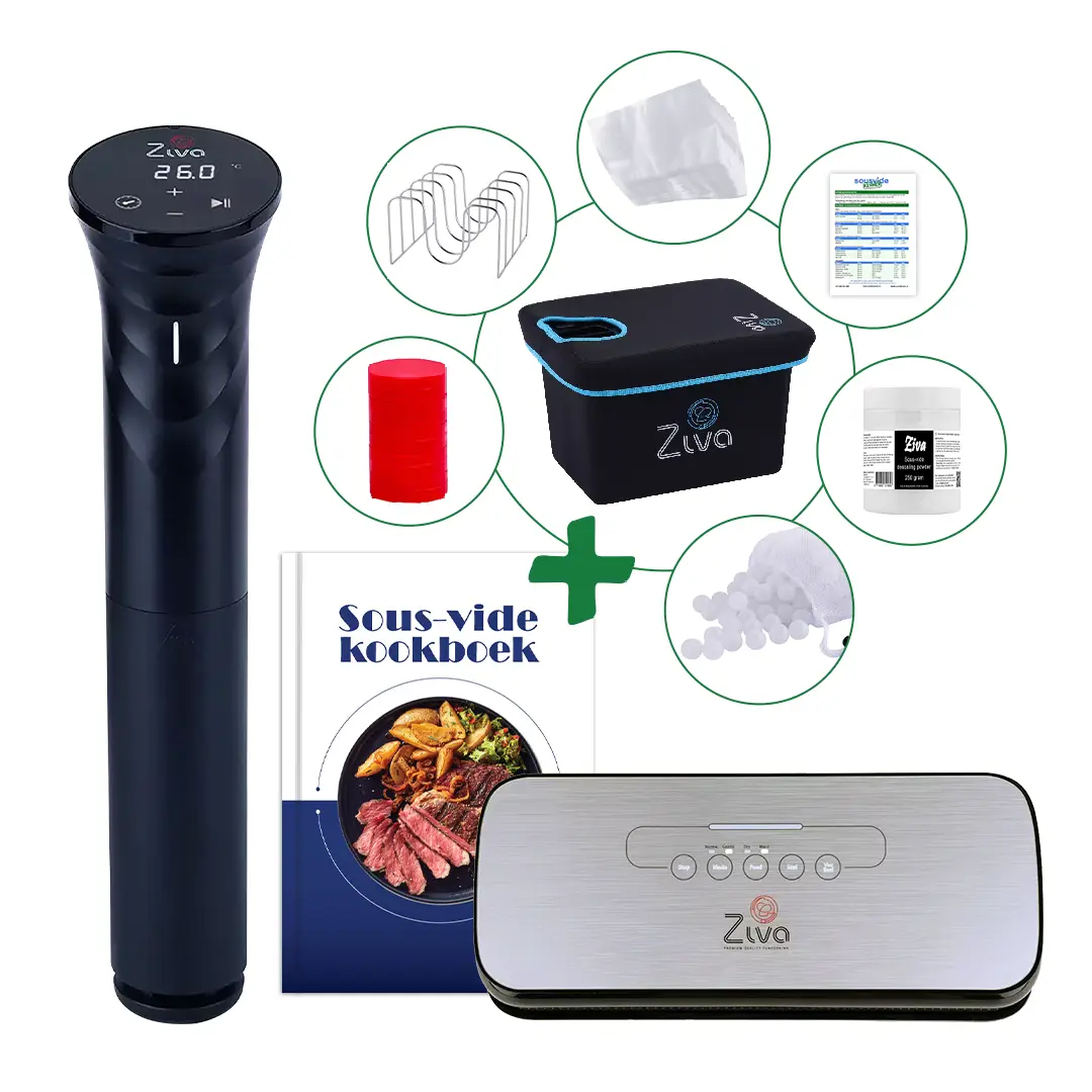 Sousvide Mega Bundel - Ziva Savant + Ziva OneTouch + Sous Vide Waterbak 12 liter + Accessoires