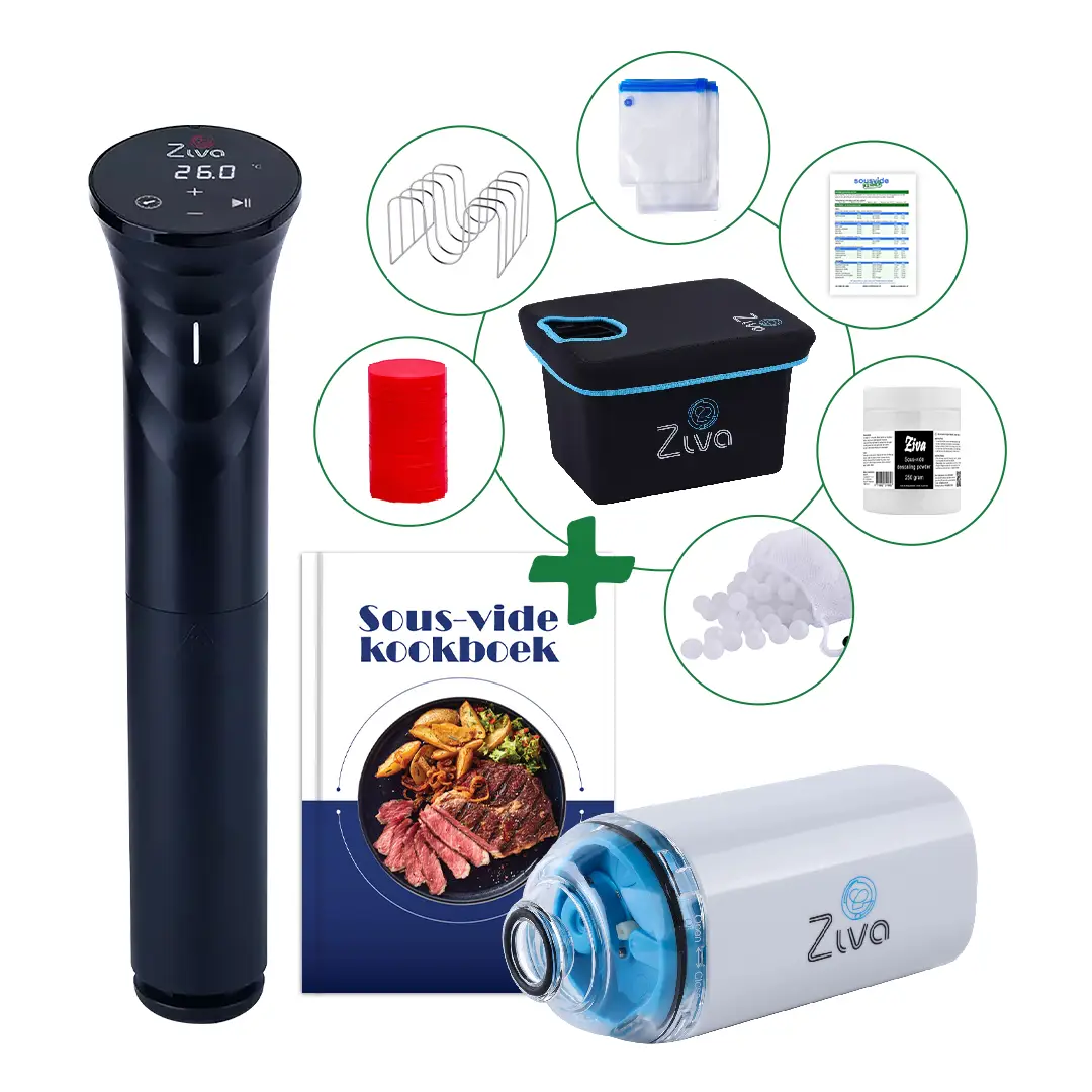 Sousvide Mega Bundle - Ziva Savant + USB Hand Vacuum Pump + 12L Water Tank + Accessories