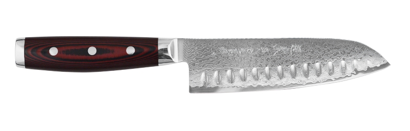 Yaxell Super Gou Santoku knife with pits 16.5 cm