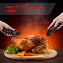 ThermoPro TP19 Digitale waterdichte vleesthermometer met direct afleesbare temperatuur en automatisch aanpasbaar LED-display