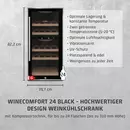 CASO WineComfort 24 Black Built-in Wine Cooler