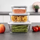 Rommelsbacher 3 vacuüm glazen containers (350, 670, 1100 ml)