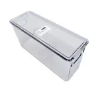 Bac de rangement pour réfrigérateur Ziva avec couvercle – Étroit (26,8 × 9,5 × 13,3 cm)