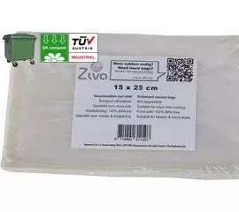 Ziva - Bio-Vakuumbeutel - Geprägt - S (15x25cm) - (50Stk)