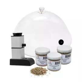 Ziva - Smoke Bundle - Smoker + Dome (Φ36.5x15cm) + Wood moth (3 flavors of 450ml each)