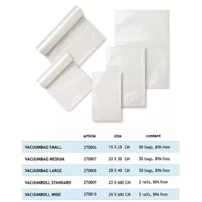 Wartmann vacuümzakken reliëf Medium 20x30cm (50 stuks)