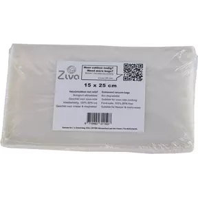 Ziva biologisch afbreekbare vacuümzakken reliëf 15x25cm (50 stuks)