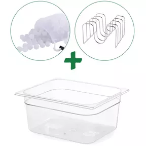 Ziva Sous Vide accessoireset- Waterbak 12L + scheidingsrek & isolatieballen