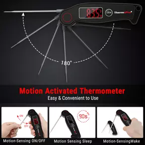 ThermoPro TP19 Digitale waterdichte vleesthermometer met direct afleesbare temperatuur en automatisch aanpasbaar LED-display