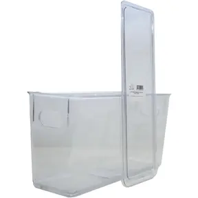 Ziva koelkast organizer bak met deksel – Smal (26,8 × 9,5 × 13,3 cm)
