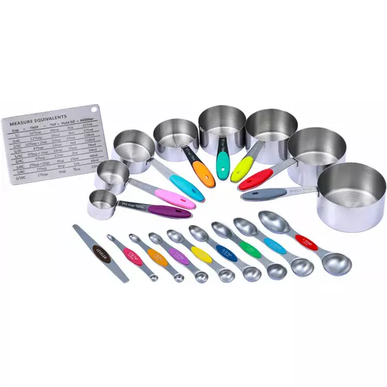 Ziva Luxe Stainless Steel Measuring Spoon Set (18 pieces)