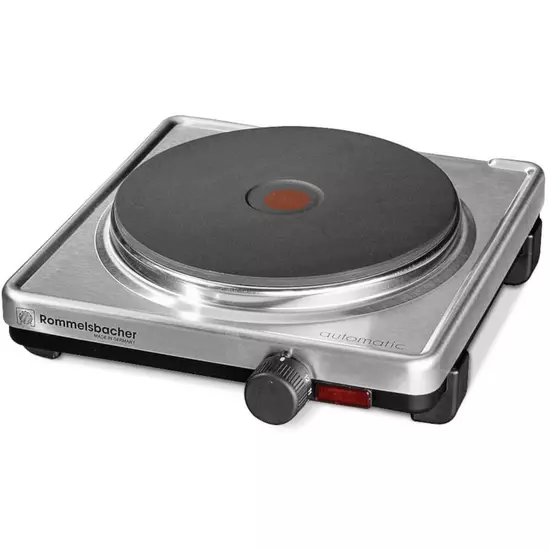 Rommelsbacher automatische enkelvoudige kookplaat AK 2099/E roestvrij staal