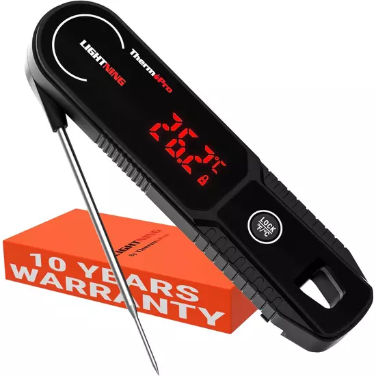 ThermoPro Lightning 1s vleesthermometer IP65 LED ±0,3℃