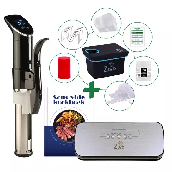 Sousvide Mega Bundel - Wartmann 1507 + Ziva OneTouch + Sous Vide Waterbak 12 liter + Accessoires