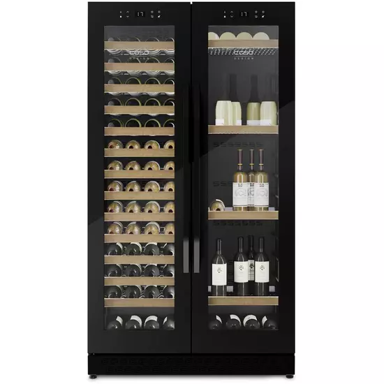 CASO WineChef Duo 122 Black Design Wine Cooler