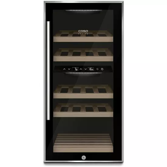 CASO WineComfort 24 Black Built-in Wine Cooler