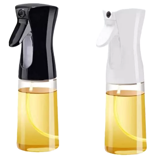 Ziva Olie Spray Fles Glas 220ml - 2 stuks - Wit + Zwart