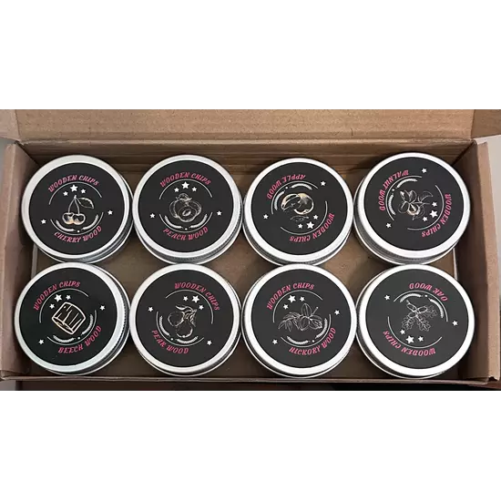 Ziva Aromatische Houtsnippers Mini Mix (8 smaken × 10 g)