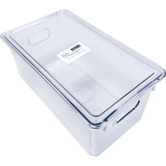 Ziva koelkast organizer bak met deksel – Compact (23,7 × 13,3 × 11,5 cm)