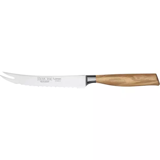 Burgvogel Oliva Line Tomatenmesser mit gegabelter Spitze 13 cm