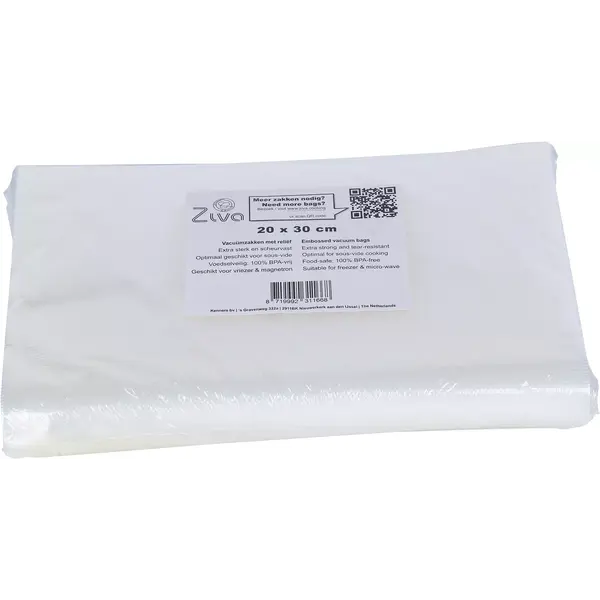 Ziva vacuum bags embossed Medium 20x30cm (100 pieces)
