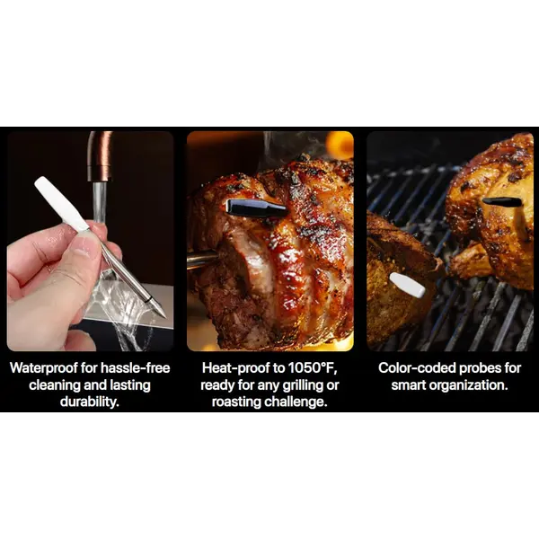 ThermoPro TP980 TempSpike Pro Wi-Fi vleesthermometer - 4 probes