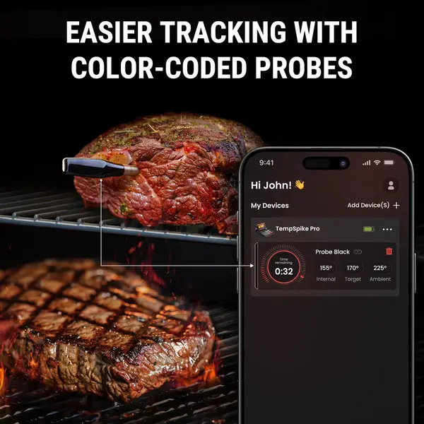 ThermoPro TP980 TempSpike Pro Wi-Fi vleesthermometer - 4 probes