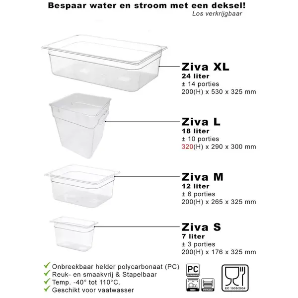 Pakket - Ziva Savant + Ziva SlimTouch + 18L waterbak